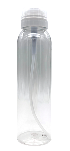 Флакон прозрачный с мелкодисперсным спреером (белый/черный)