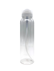 Флакон прозрачный с мелкодисперсным спреером (белый/черный)