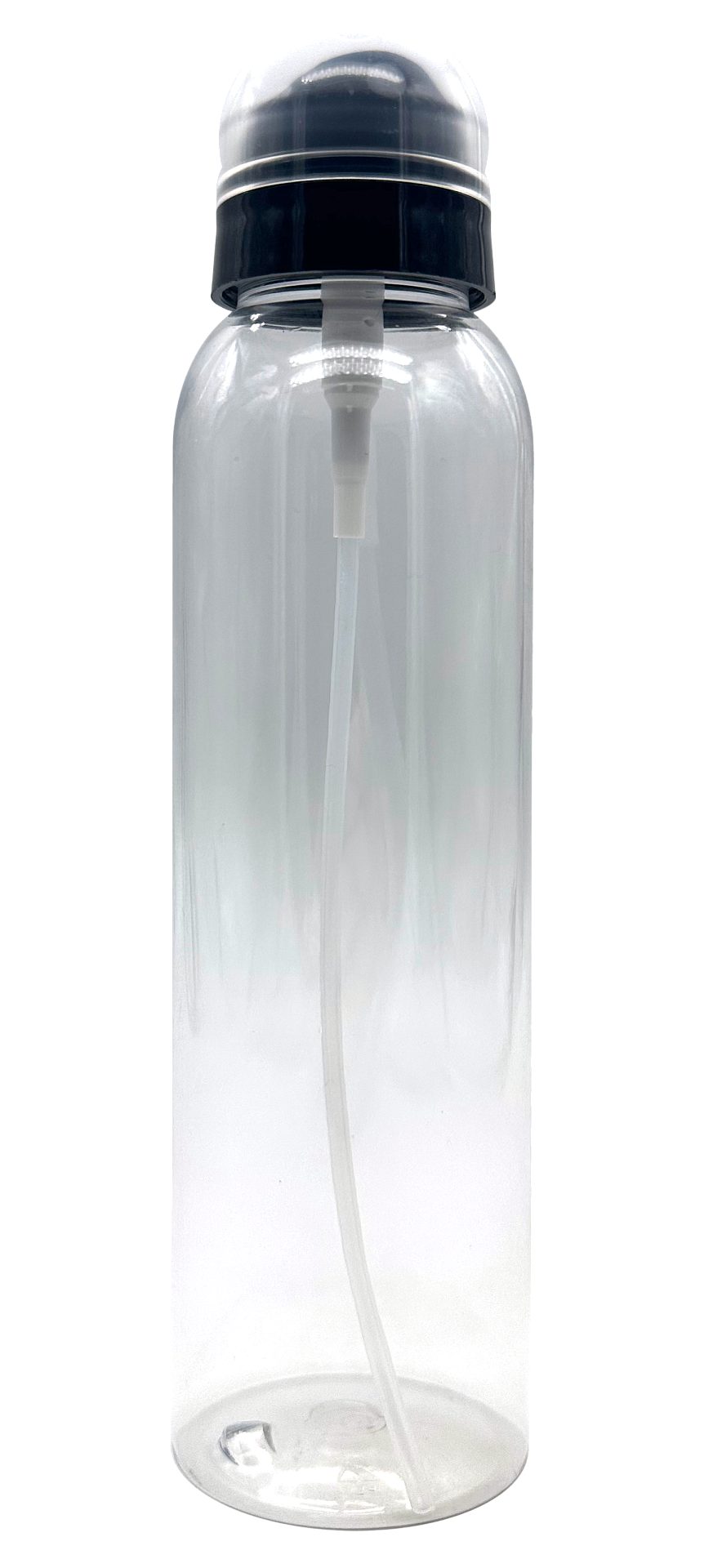 Флакон прозрачный с мелкодисперсным спреером (белый/черный) - Превью 2